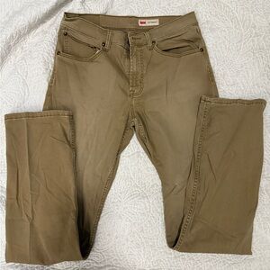 Wrangler Tan Slim Straight Pants